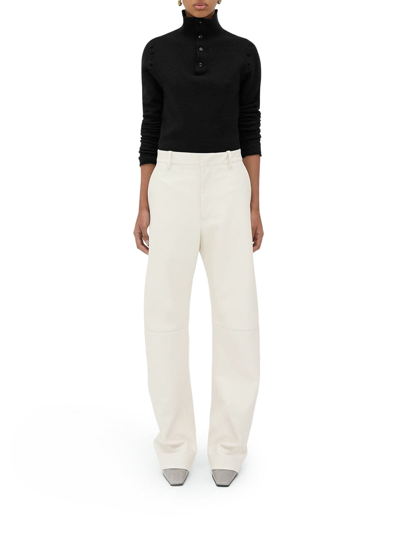 Suitnegozi Pantaloni In Pelle Dal Taglio Arrotondato