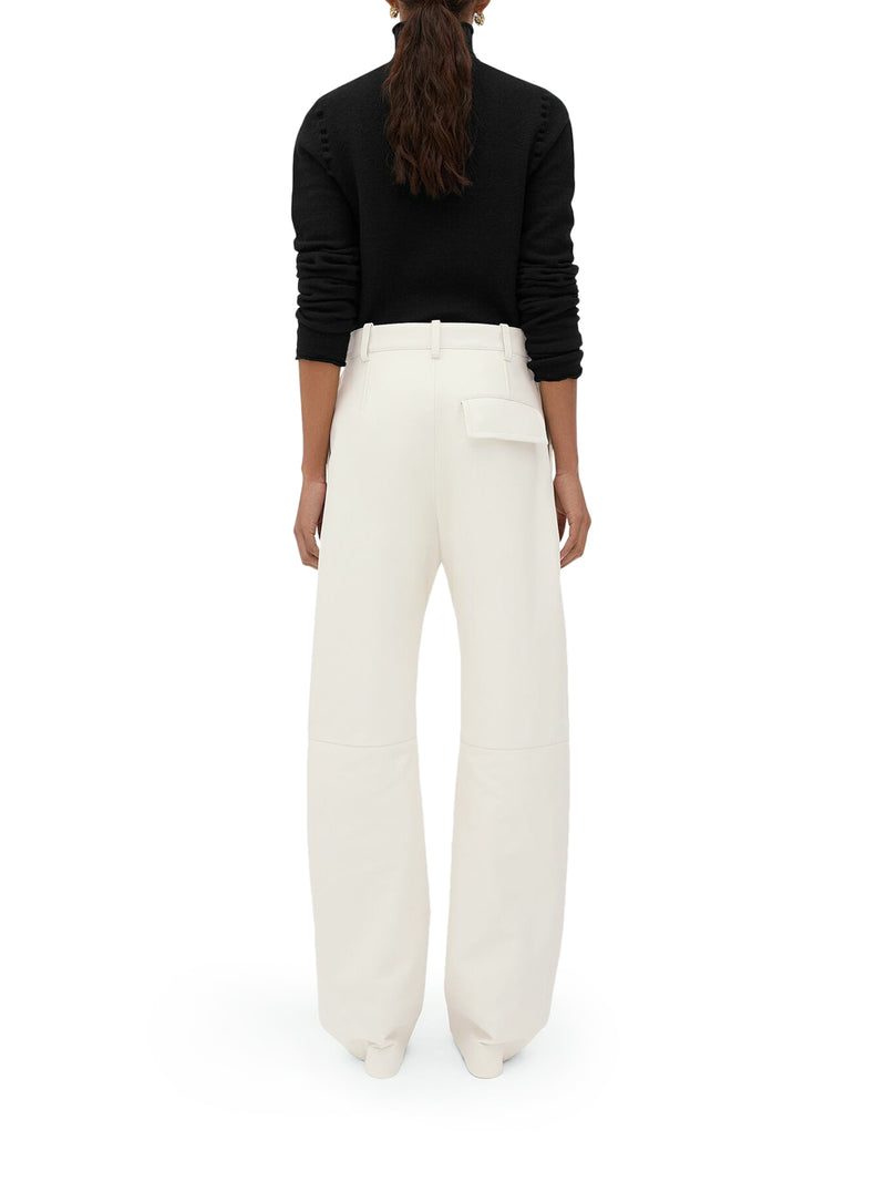 Suitnegozi Pantaloni In Pelle Dal Taglio Arrotondato