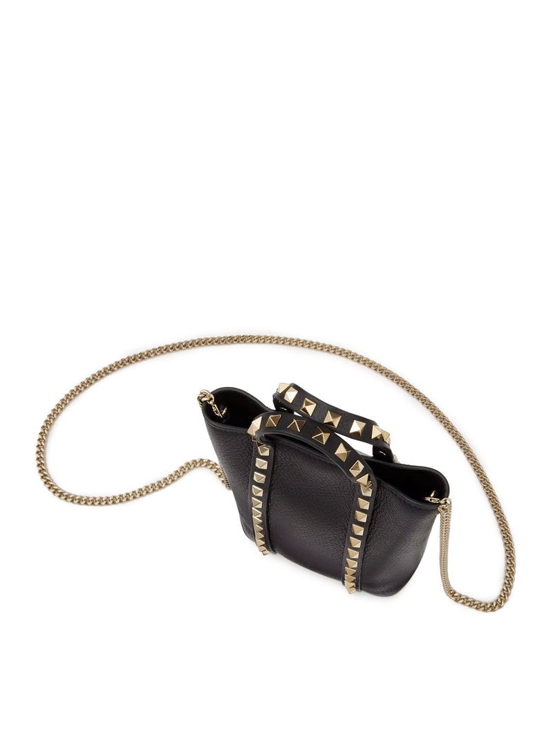 Suitnegozi Pochette Con Catena In Pelle Di Vitello Martellata Rockstud