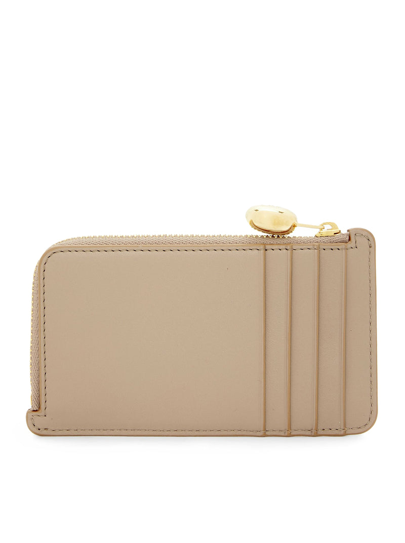 Suitnegozi Portacarte Con Portamonete Pebble In Nappa Di Vitello Lucida