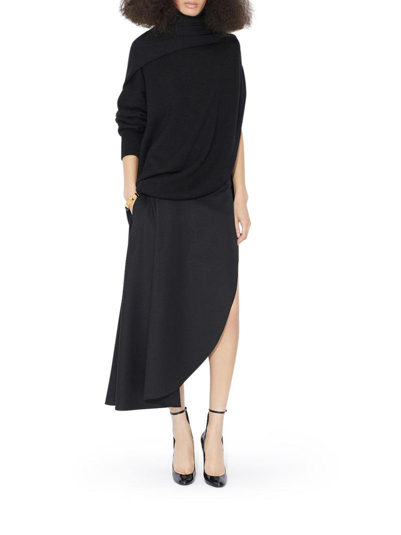 Suitnegozi PULLOVER A MANTELLA ASIMMETRICO IN MAGLIA