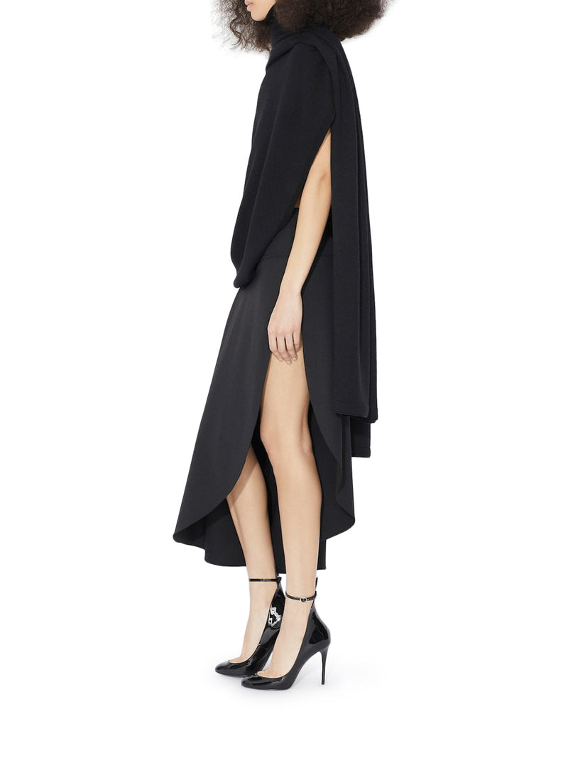 Suitnegozi PULLOVER A MANTELLA ASIMMETRICO IN MAGLIA