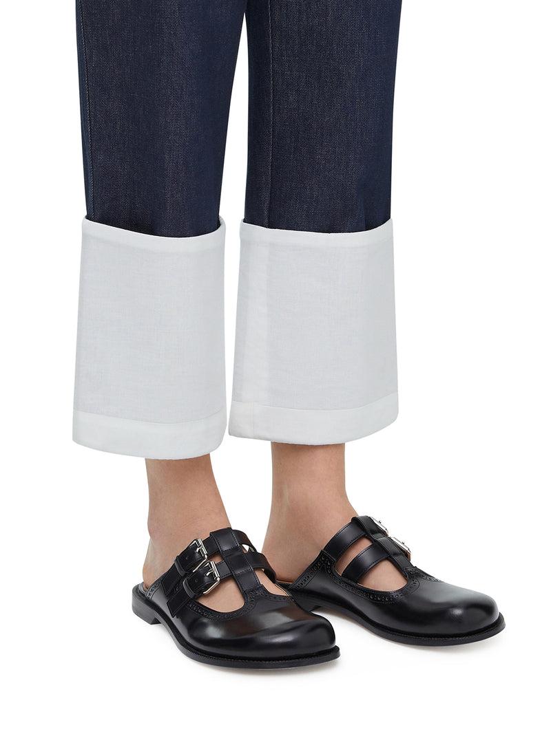 Suitnegozi Sabot Mary Jane Campo In Pelle Di Vitello