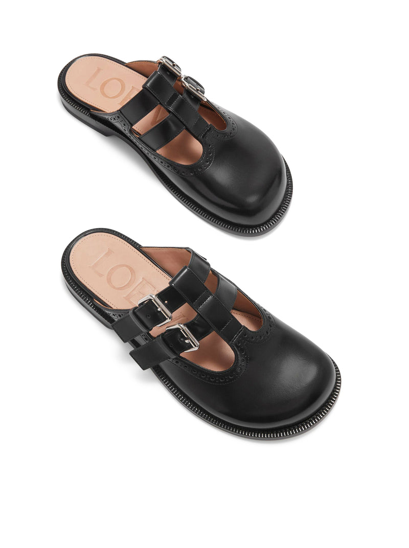 Suitnegozi Sabot Mary Jane Campo In Pelle Di Vitello