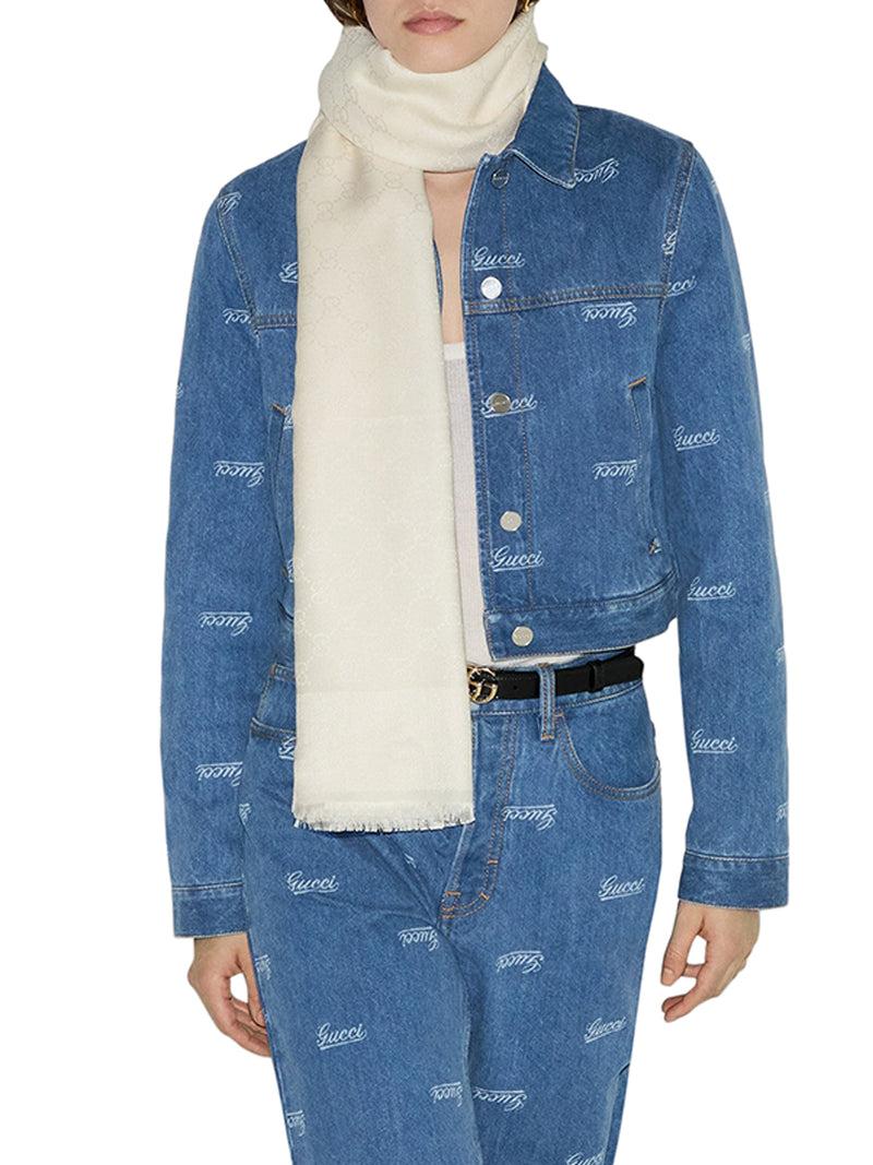 Suitnegozi SCIALLE IN SETA E COTONE JACQUARD CON MOTIVO GG