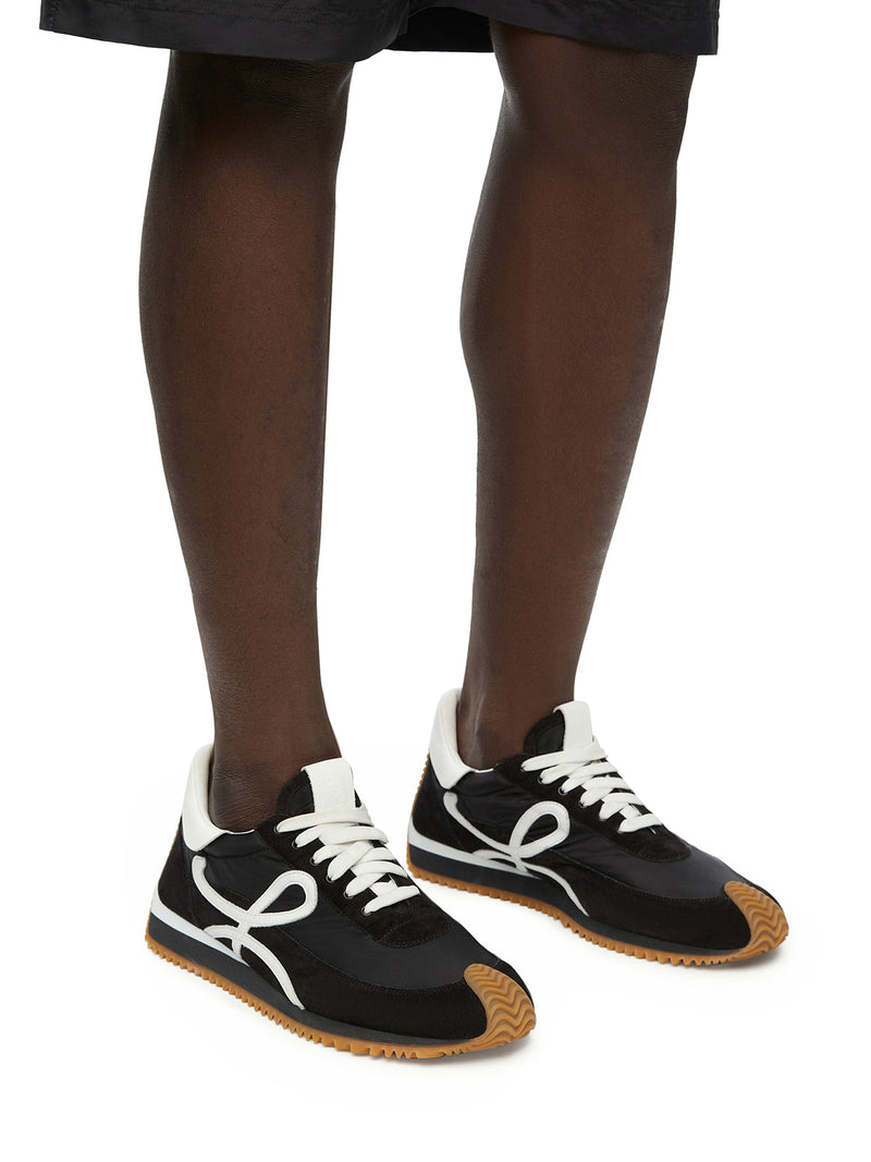 Suitnegozi Sneaker Flow Runner In Nylon E Pelle Scamosciata