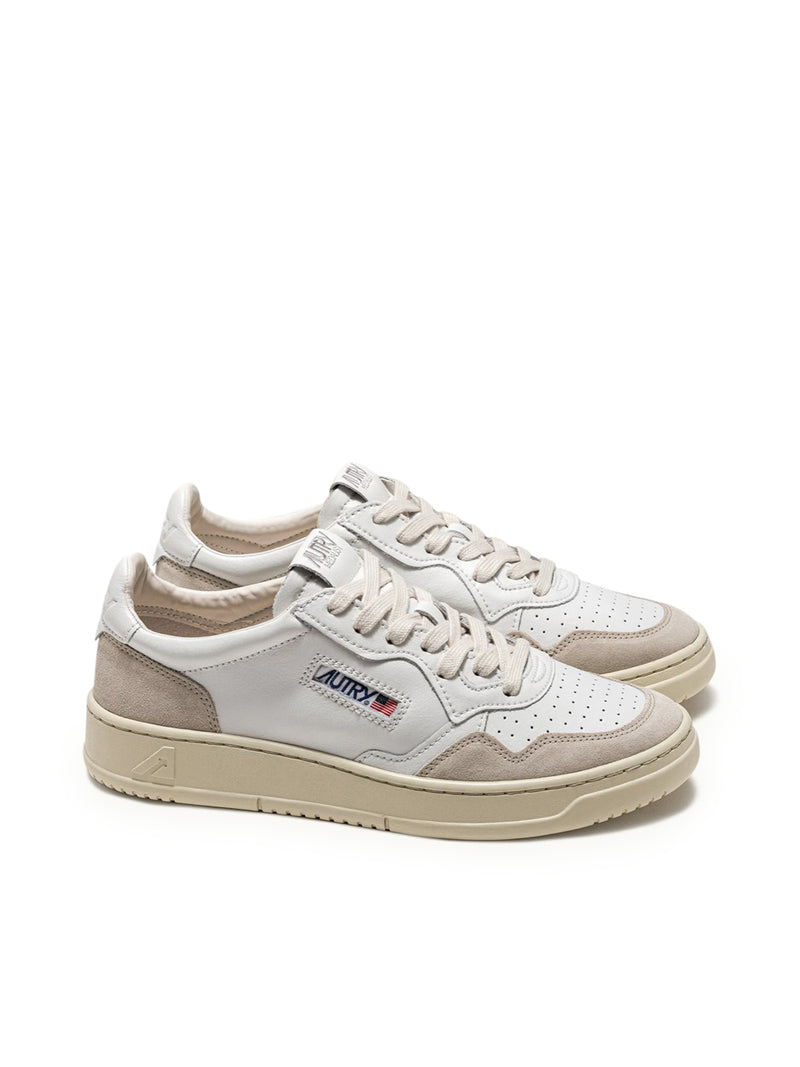 Suitnegozi SNEAKERS MEDALIST LOW IN PELLE E SUEDE BIANCO