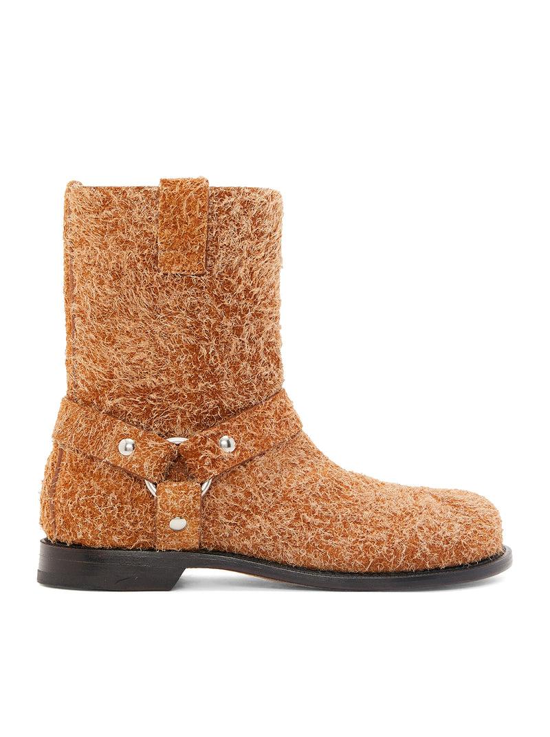 Suitnegozi Stivali Campo Biker in pelle scamosciata spazzolata