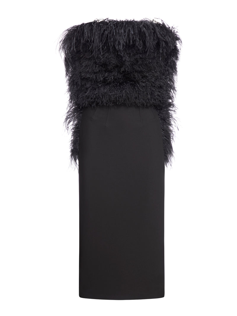 Suitnegozi Abito Midi Con Piume