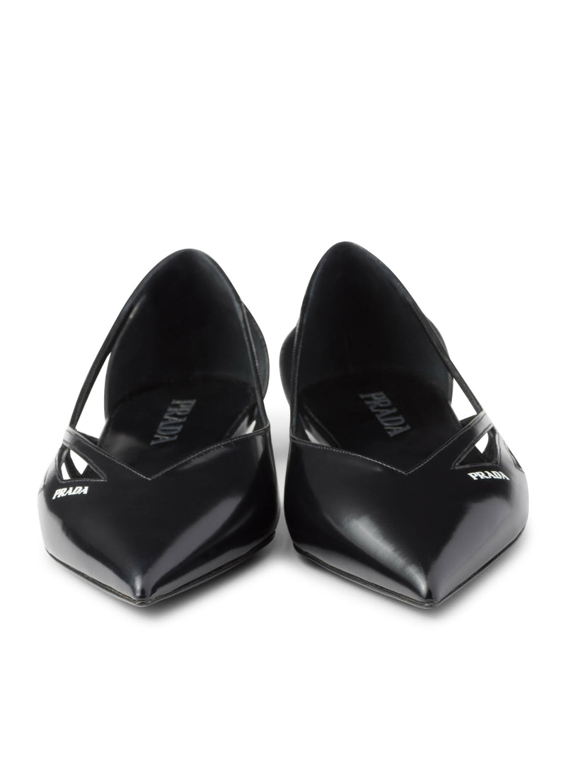 Suitnegozi Ballerine Cut-out In Pelle Spazzolata