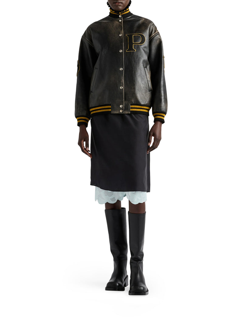 Suitnegozi Bomber In Pelle Con Patch