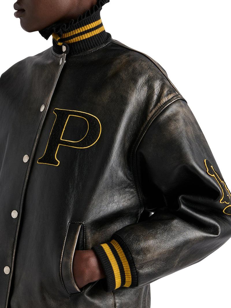 Suitnegozi Bomber In Pelle Con Patch