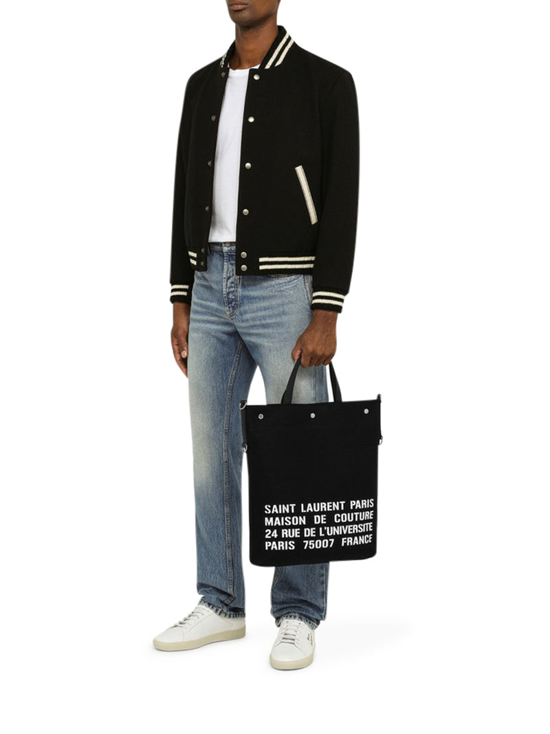 Suitnegozi Borsa Tote North/South Nera In Canvas