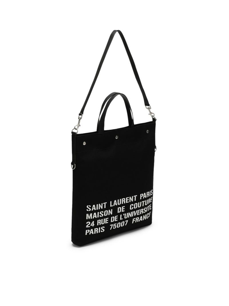 Suitnegozi Borsa Tote North/South Nera In Canvas
