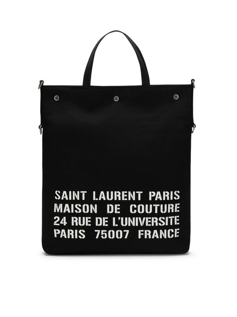 Suitnegozi Borsa tote North/South nera in canvas