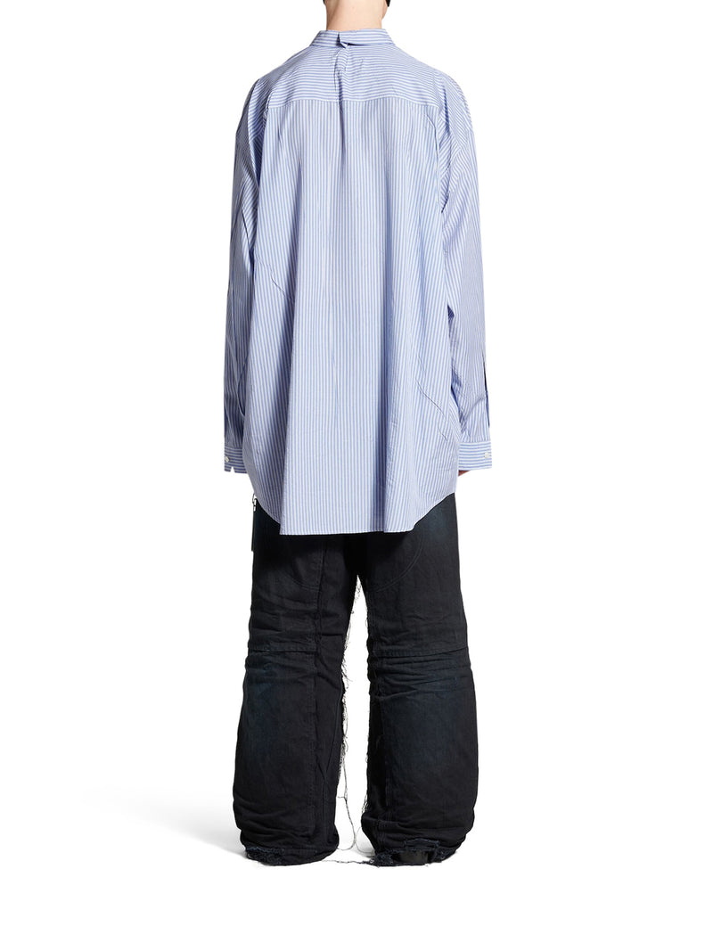 Suitnegozi CAMICIA FLUIDA DA UOMO IN BLU/BIANCO