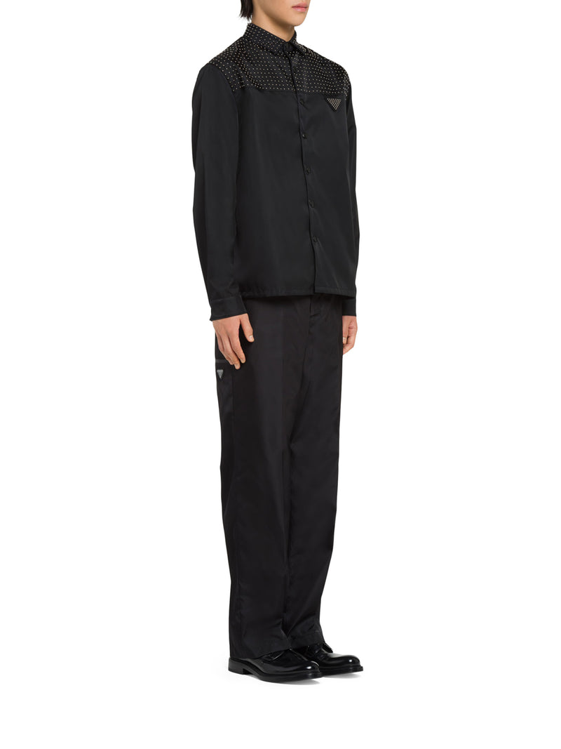 Suitnegozi Camicia In Re-Nylon Con Borchie