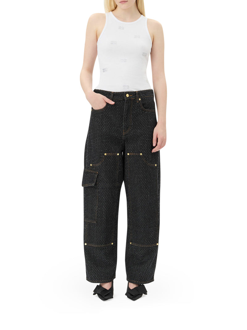 Suitnegozi CANOTTA FARFALLA CON STRASS BIANCO