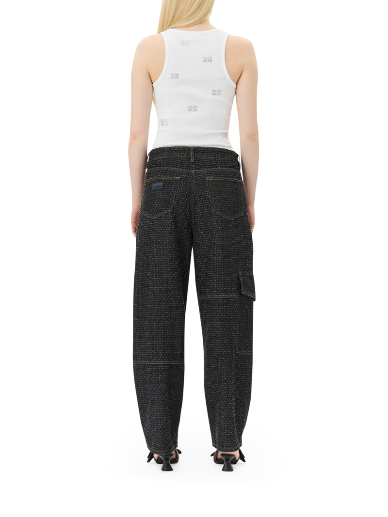 Suitnegozi CANOTTA FARFALLA CON STRASS BIANCO