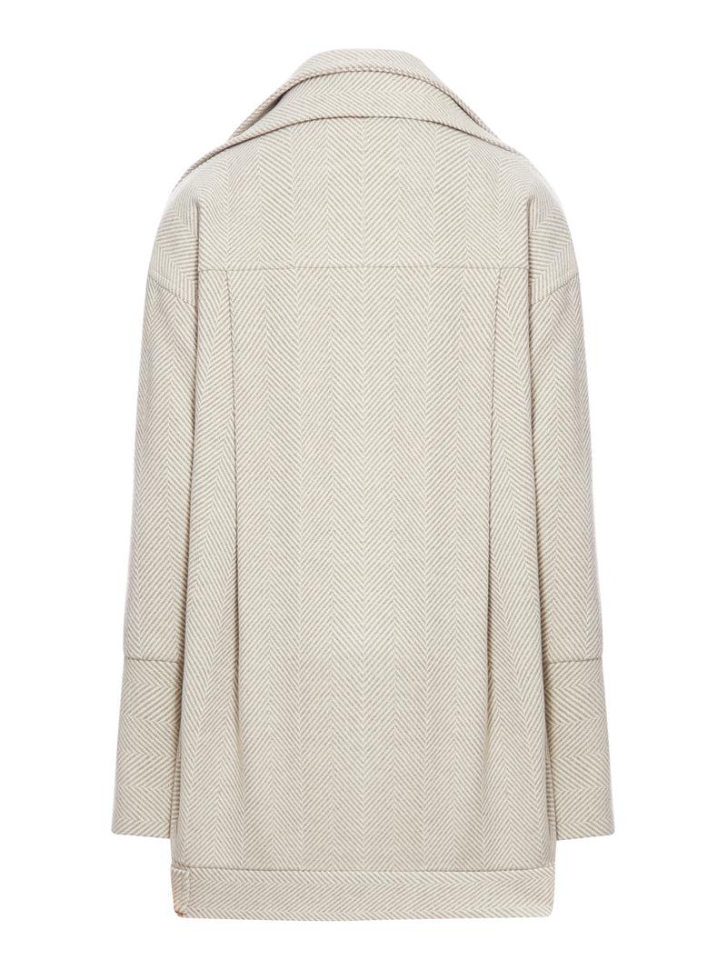 Suitnegozi Cappotto Asimmetrico In Tessuto Spigato