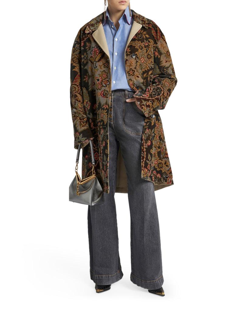 Suitnegozi CAPPOTTO IN VELLUTO PAISLEY FLOREALE