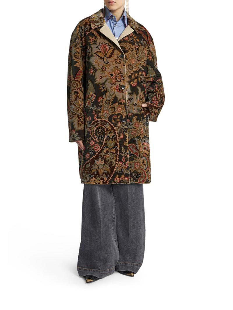 Suitnegozi CAPPOTTO IN VELLUTO PAISLEY FLOREALE