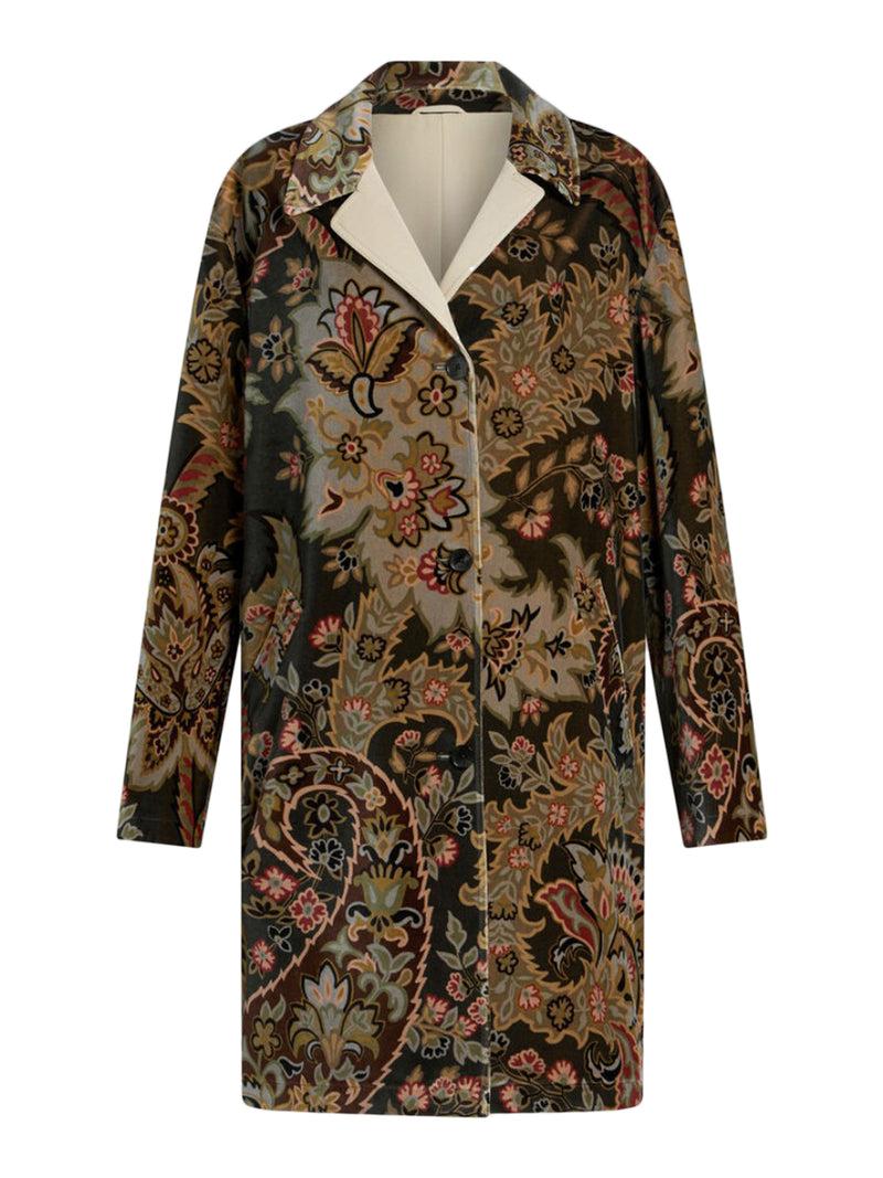 Suitnegozi CAPPOTTO IN VELLUTO PAISLEY FLOREALE