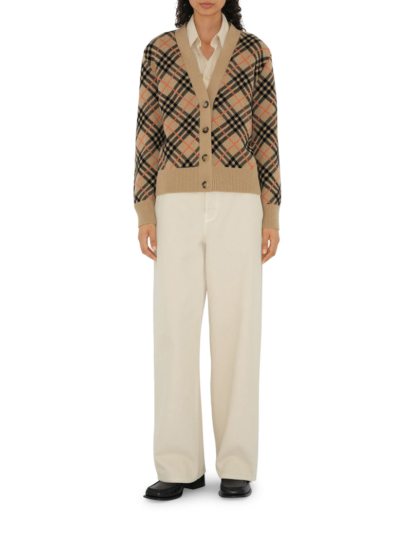 Suitnegozi Cardigan In Cashmere Check