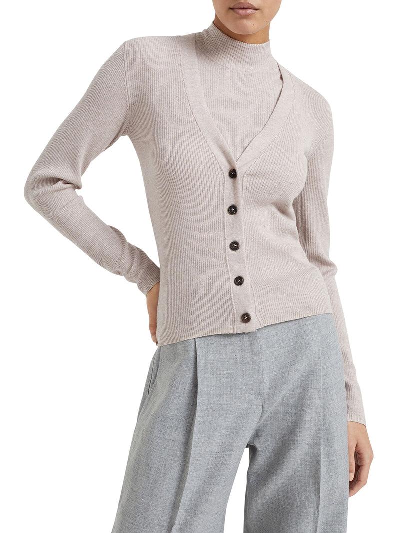 Suitnegozi Cardigan In Cashmere Sparkling A Coste