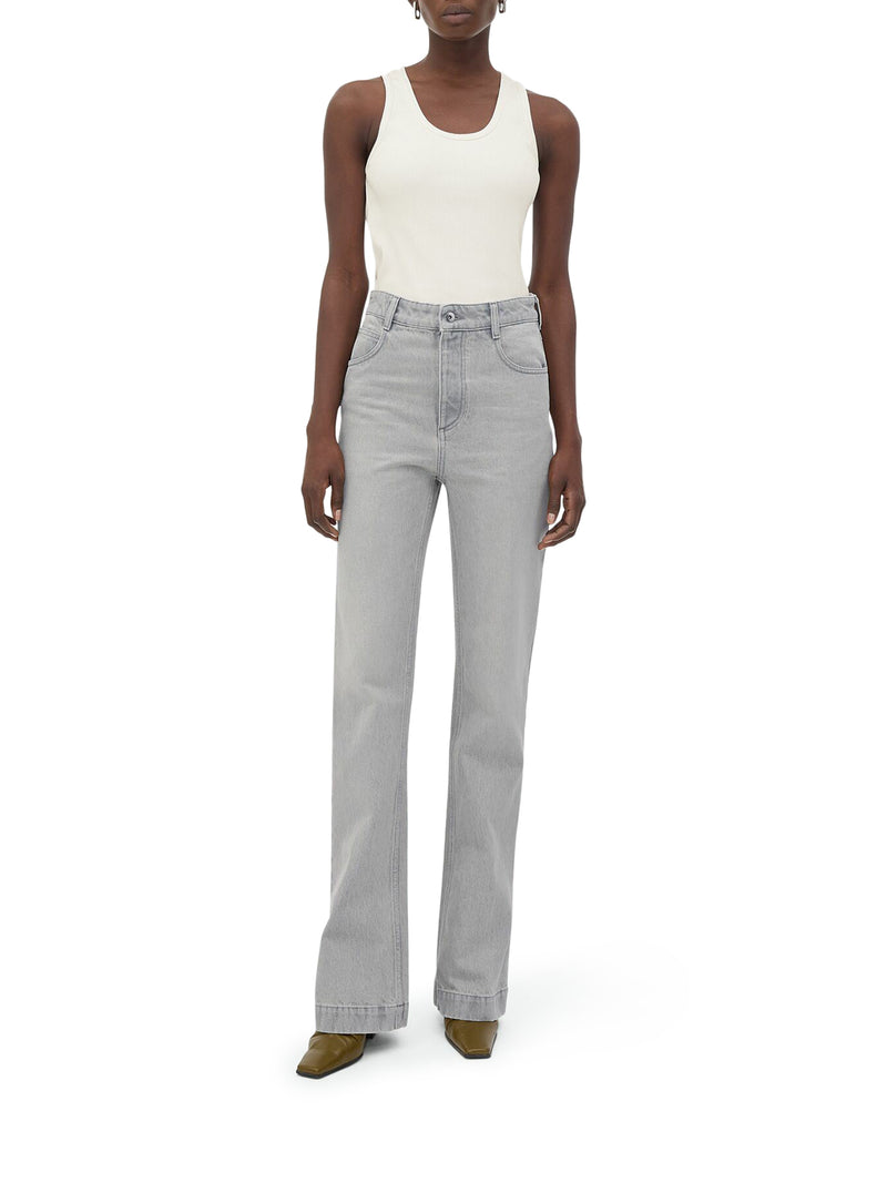 Suitnegozi Denim Svasato Lavato Grigio Chiaro