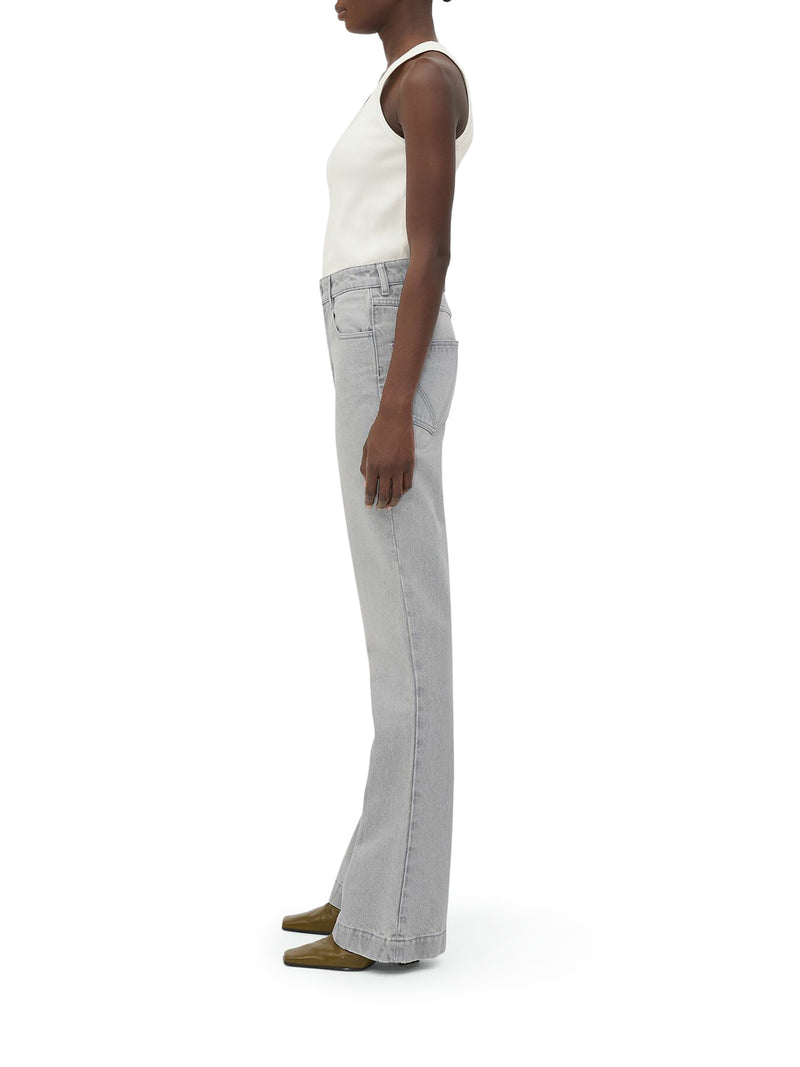 Suitnegozi Denim Svasato Lavato Grigio Chiaro