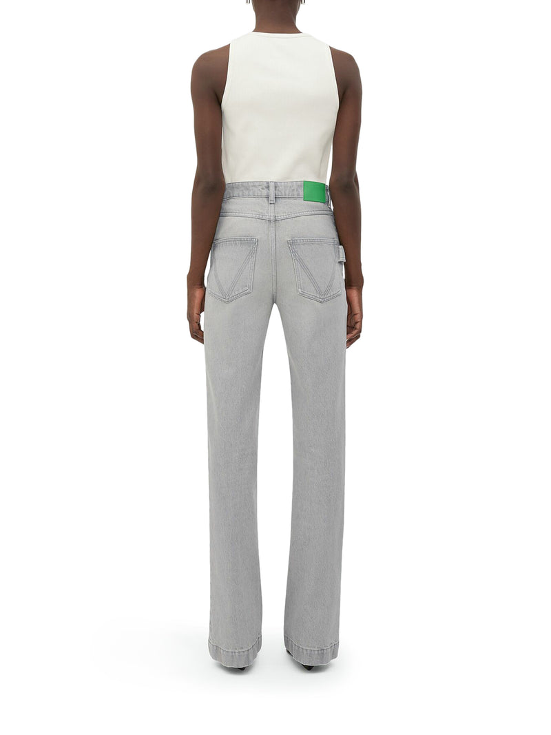 Suitnegozi Denim Svasato Lavato Grigio Chiaro