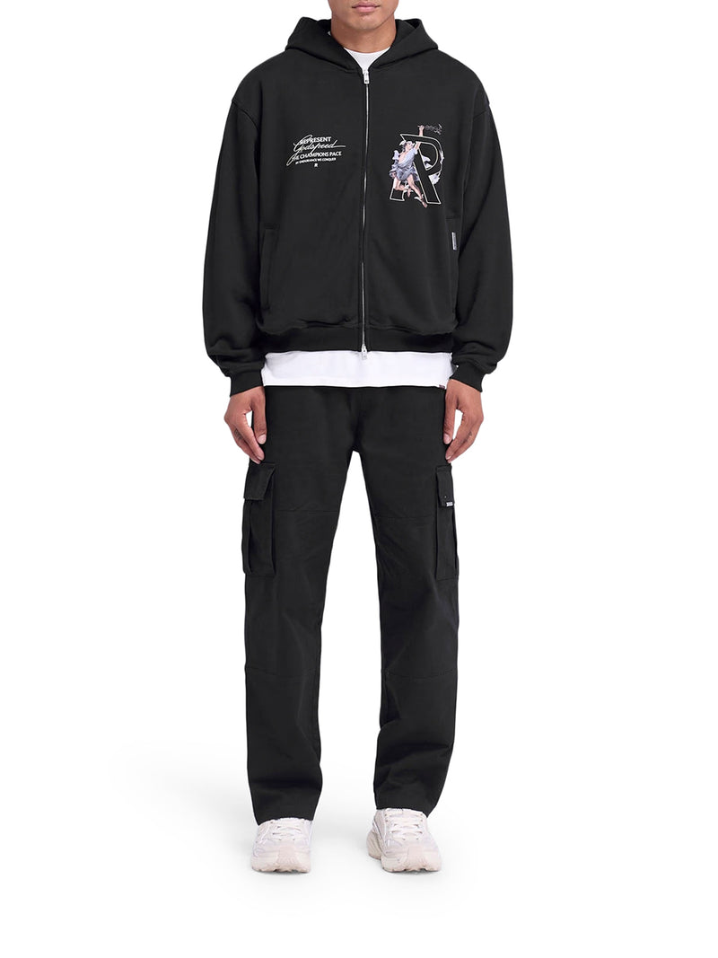 Suitnegozi FELPA CON CAPPUCCIO E ZIP STAMPA HERMES