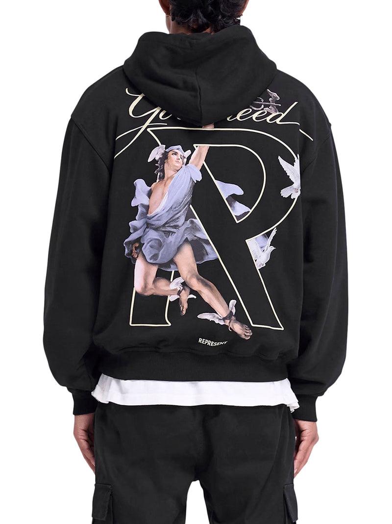 Suitnegozi FELPA CON CAPPUCCIO E ZIP STAMPA HERMES