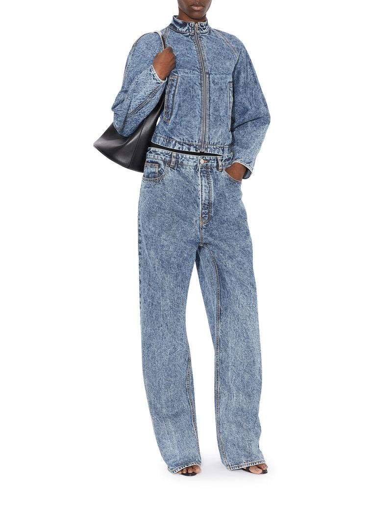 Suitnegozi GIACCA RACING ARROTONDATA IN SNOW DENIM