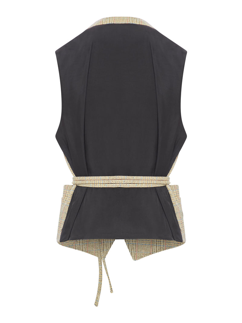 Suitnegozi Gilet In Lana Principe Di Galles