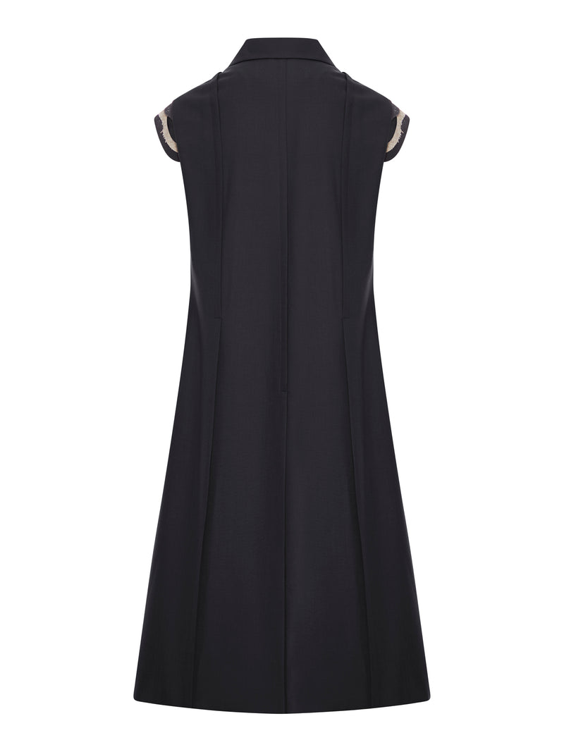 Suitnegozi Gilet Lungo Con Inserti Sulle Maniche