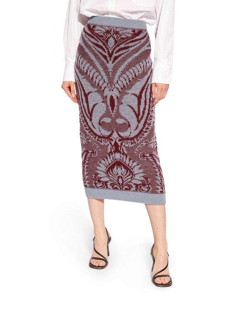 Suitnegozi Gonna In Lana A Intarsio