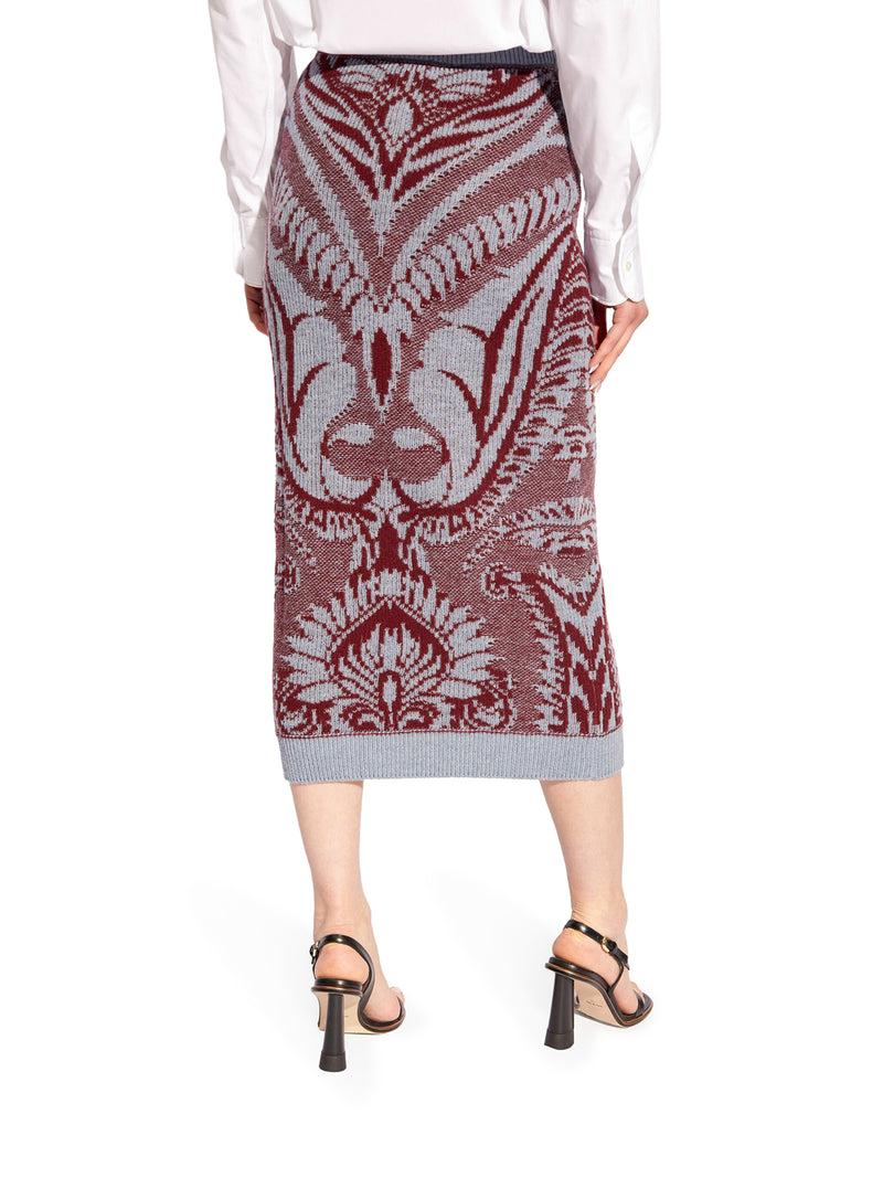 Suitnegozi Gonna In Lana A Intarsio