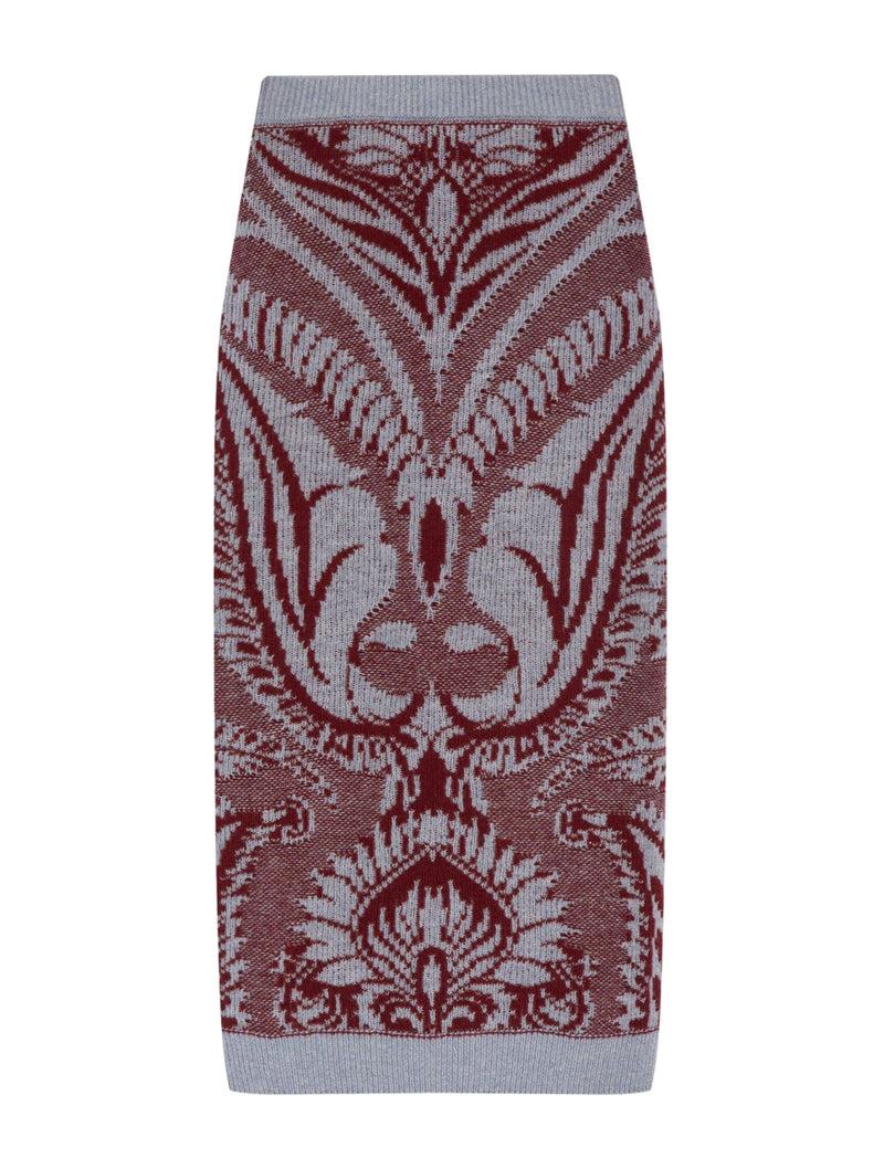 Suitnegozi gonna in lana a intarsio