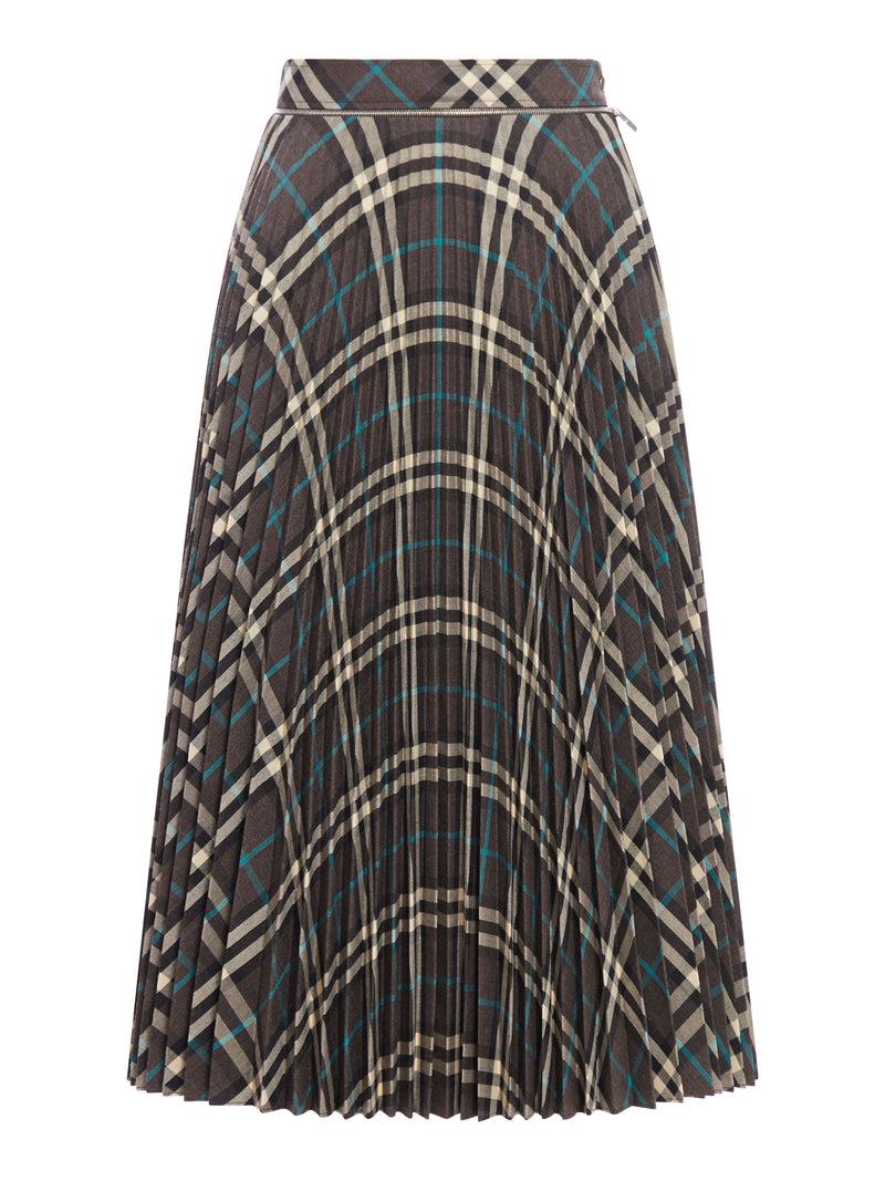 Suitnegozi Gonna in misto lana Check con pieghe