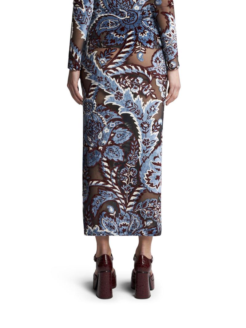 Suitnegozi GONNA IN TULLE JACQUARD DI VELLUTO