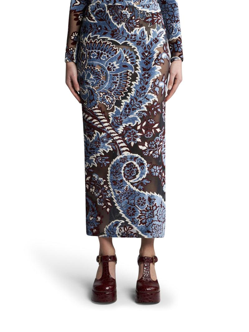 Suitnegozi GONNA IN TULLE JACQUARD DI VELLUTO