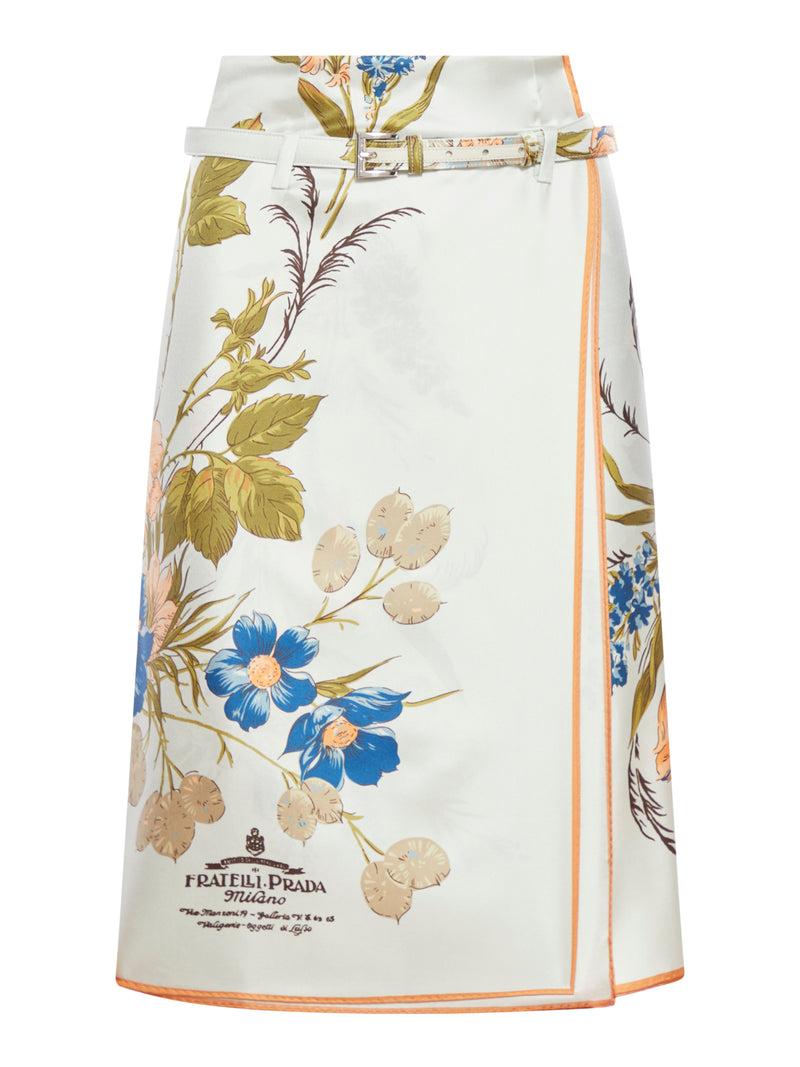 Suitnegozi Gonna stampata in twill di seta