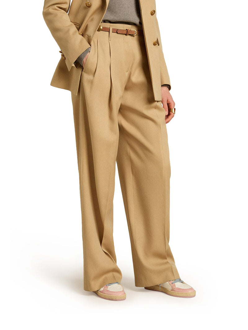 Suitnegozi Pantalone Da Donna In Gabardine Di Lana