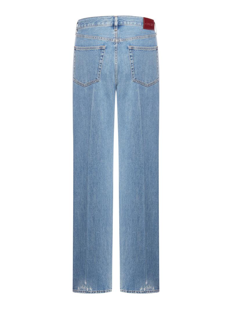 Suitnegozi PANTALONE IN DENIM CON ETICHETTA GUCCI