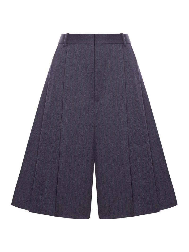 Suitnegozi SHORTS IN LANA A RIGHE SOTTILI