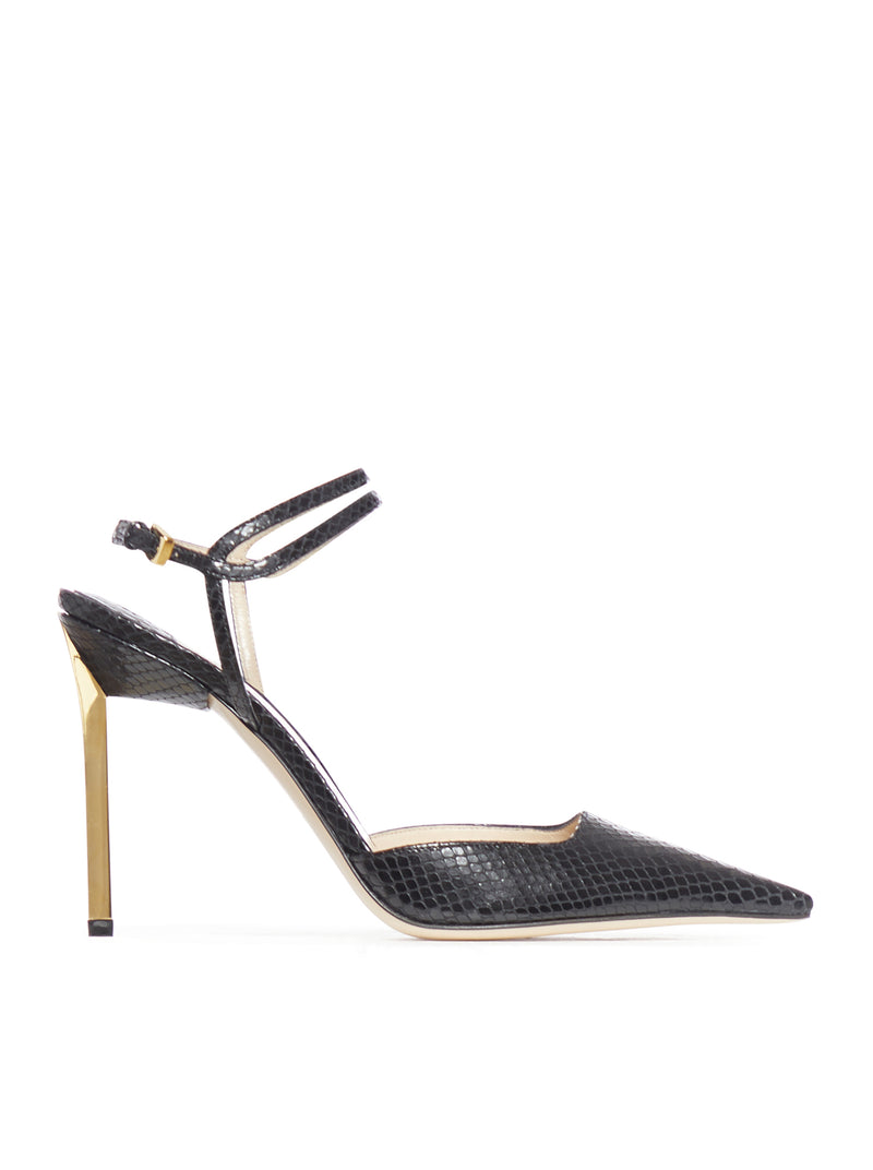 Suitnegozi SLINGBACK IN PITONE STAMPATO LUCIDO