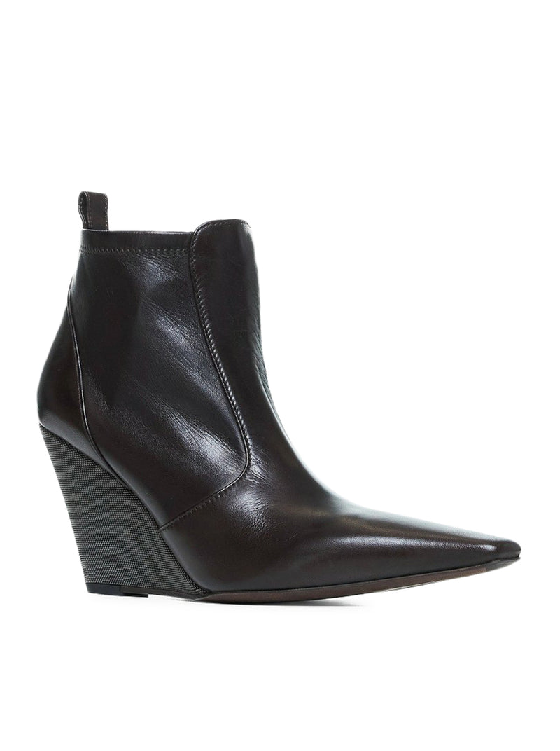 Suitnegozi Stivaletti In Pelle Con Zeppa