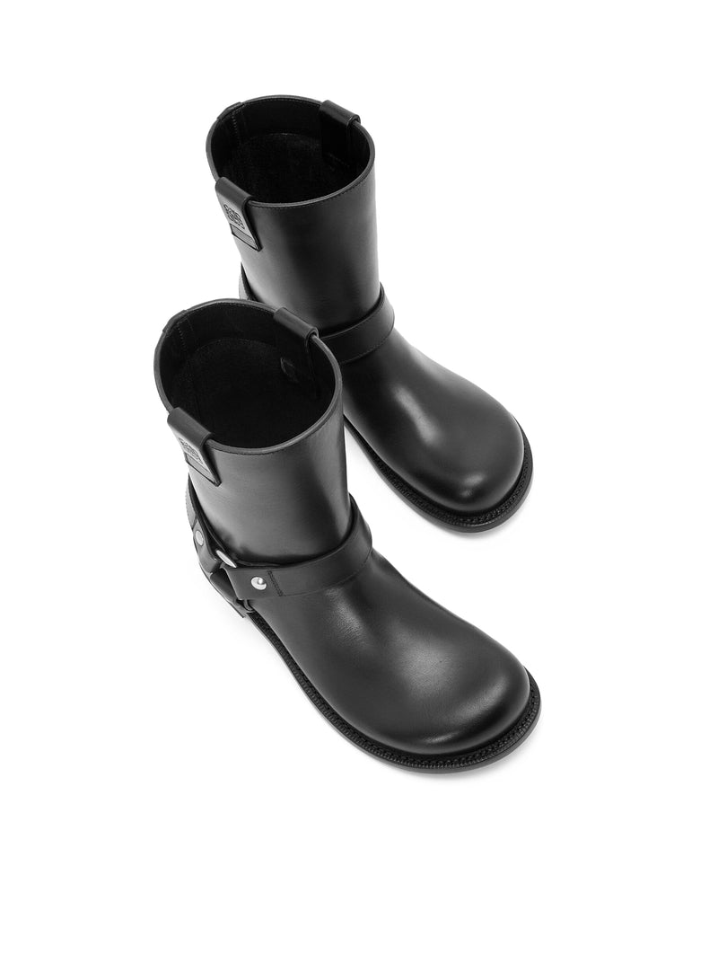 Suitnegozi Stivali Campo Biker In Pelle Di Vitello